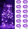 12 Pack Battery Operated Purple Fairy Lights – 7ft, 20 Mini LED, Silver Wire, Twinkle Lights for DIY, Parties, Weddings, Bedroom, and Christmas Decoration (Purple)